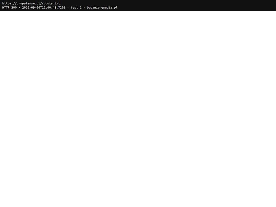 Plik robots.txt w przeglądarce, Grupa TENSE