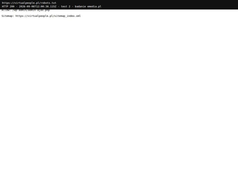 Plik robots.txt w przeglądarce, Virtual People