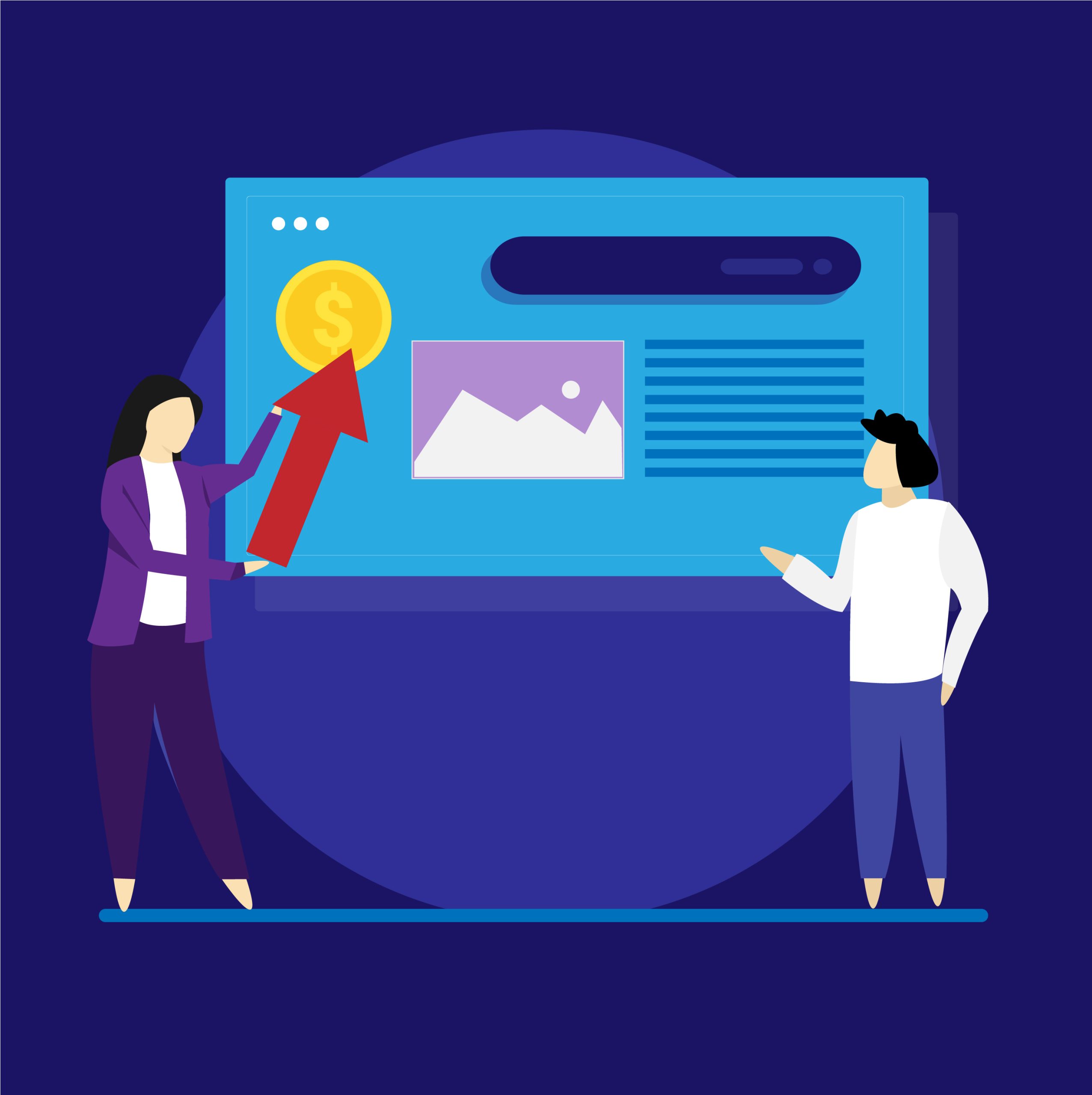 Ludzie oceniający, czy warto inwestować w reklamę na Facebooku