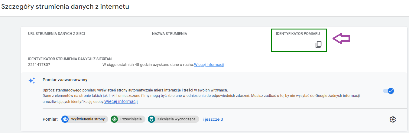 Szczegóły Strumienia Danych Z Internetu w implementacji GA4