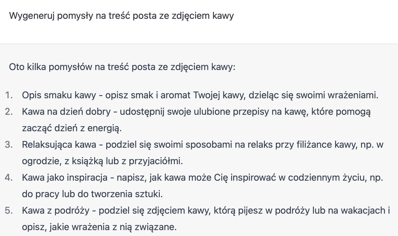 Pomysly Wygenerowane Przez Chat Gpt