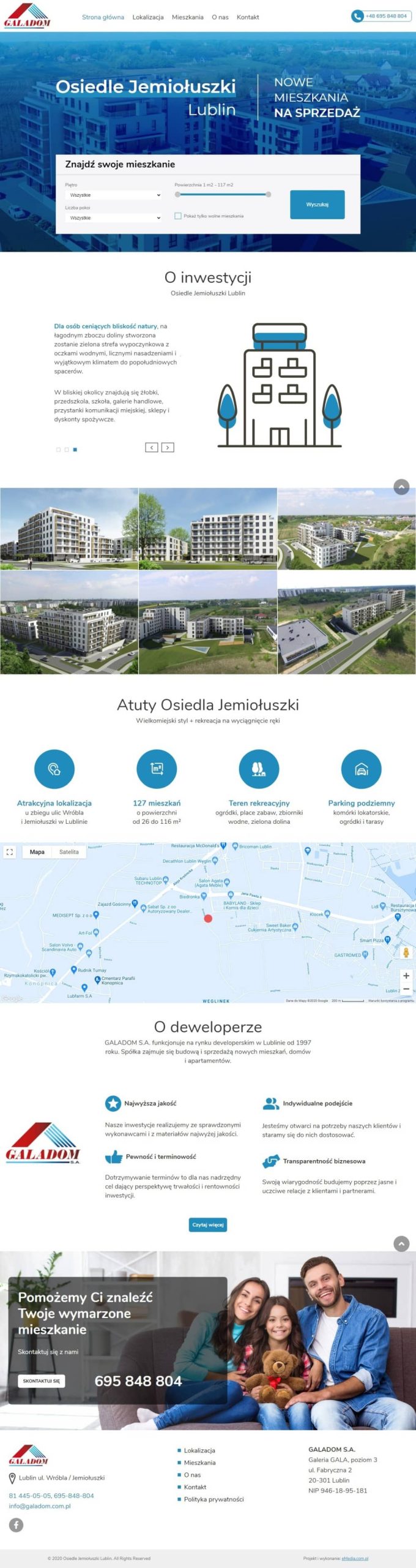 Strona internetowa jemioluszki.galadom.pl - zrzut desktop