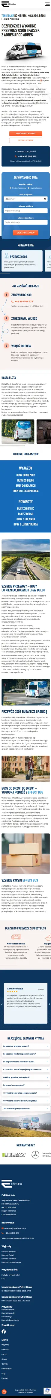 efectbus.pl – strona www firmy transportowej - zrzut mobile