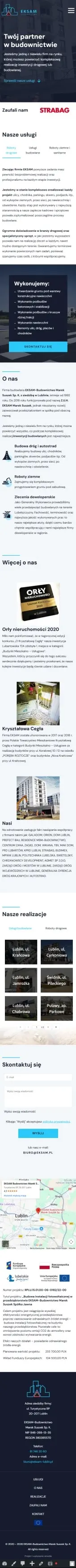 eksam.pl – strona firmy budowlanej - zrzut mobile