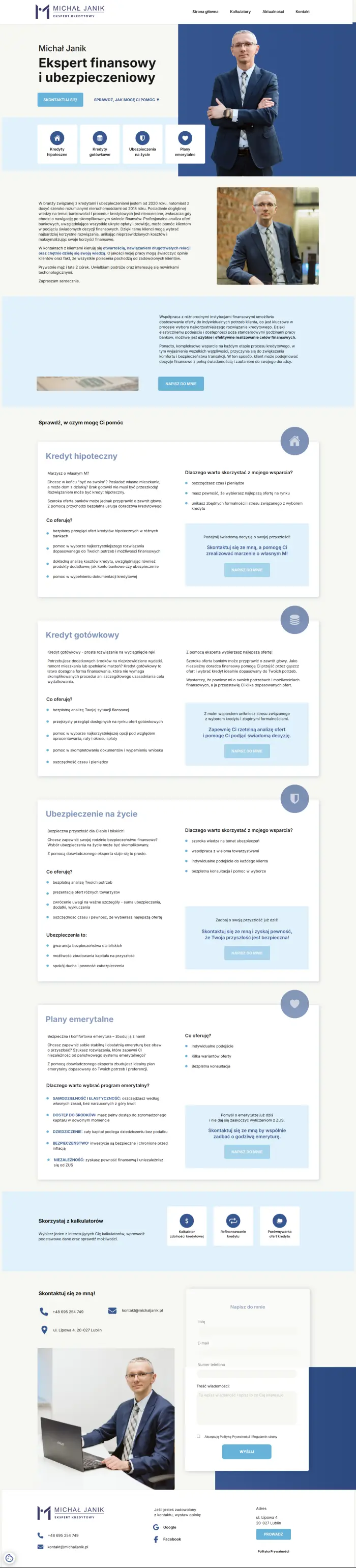 michaljanik.pl – strona eksperta finansowego - zrzut desktop