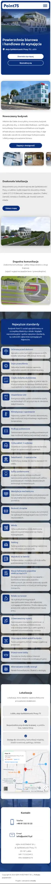 point75.pl – wynajem biur i powierzchni handlowych - zrzut mobile
