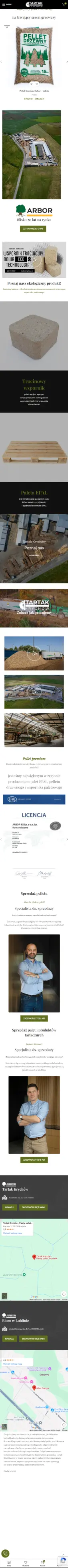 tartakkrychow.pl – strona www tartaku - zrzut mobile