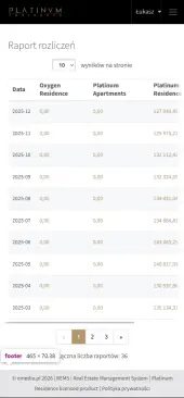 owner.platinumresidence.com – portal do zarządzania nieruchomościami - zrzut mobile