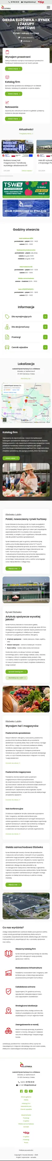 elizowka.pl – strona Lubleskiego Rynku Hurtowego - zrzut mobile