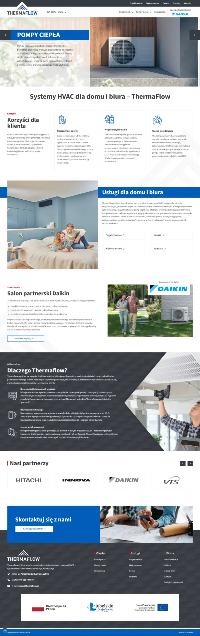 thermaflow.pl – strona firmy z branży OZE - zrzut desktop