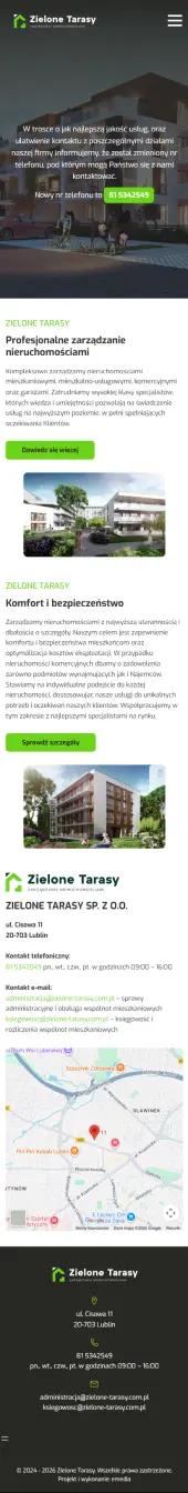 zielone-tarasy.com.pl – zarządzanie nieruchomościami - zrzut mobile