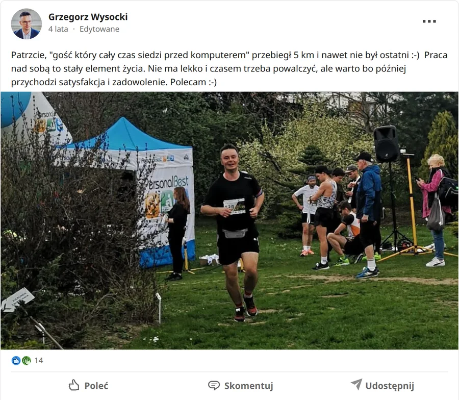 Zrzut posta Grzegorz Wysocki z 05.05.2022, 14 reakcji i 0 komentarzy