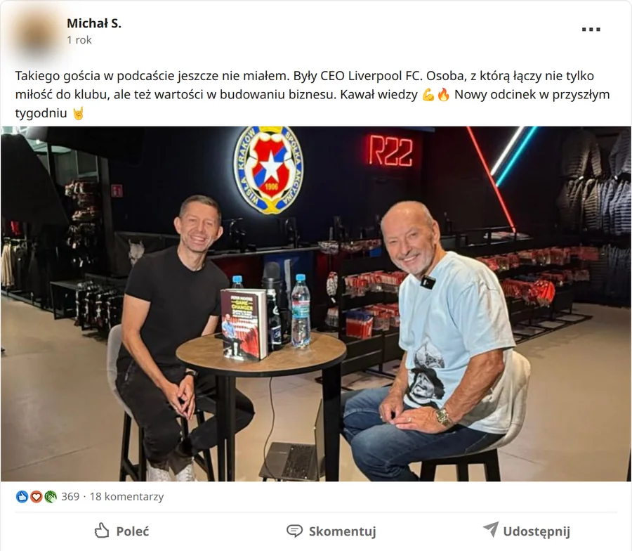 Zrzut posta Michał S. z 12.09.2025, 369 reakcji i 18 komentarzy