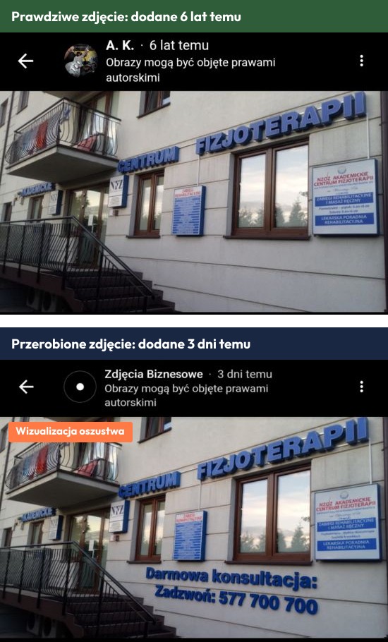 Porównanie prawdziwego zdjęcia dodanego 6 lat temu i przerobionego zdjęcia dodanego 3 dni temu