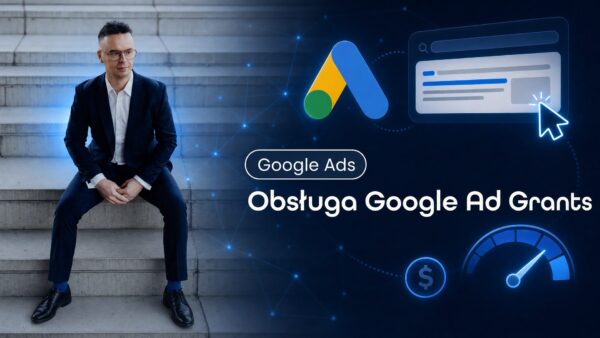 Okładka strony Obsługa Google Ad Grants. Grzegorz Wysocki, emedia