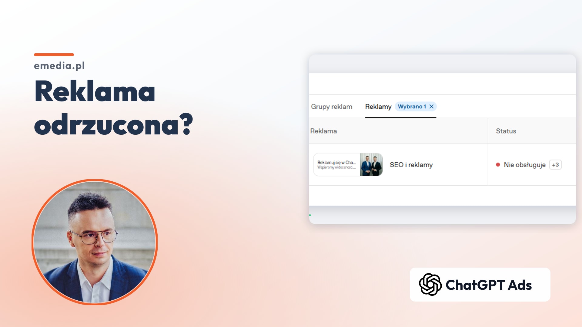Dlaczego moja reklama w ChatGPT Ads została odrzucona