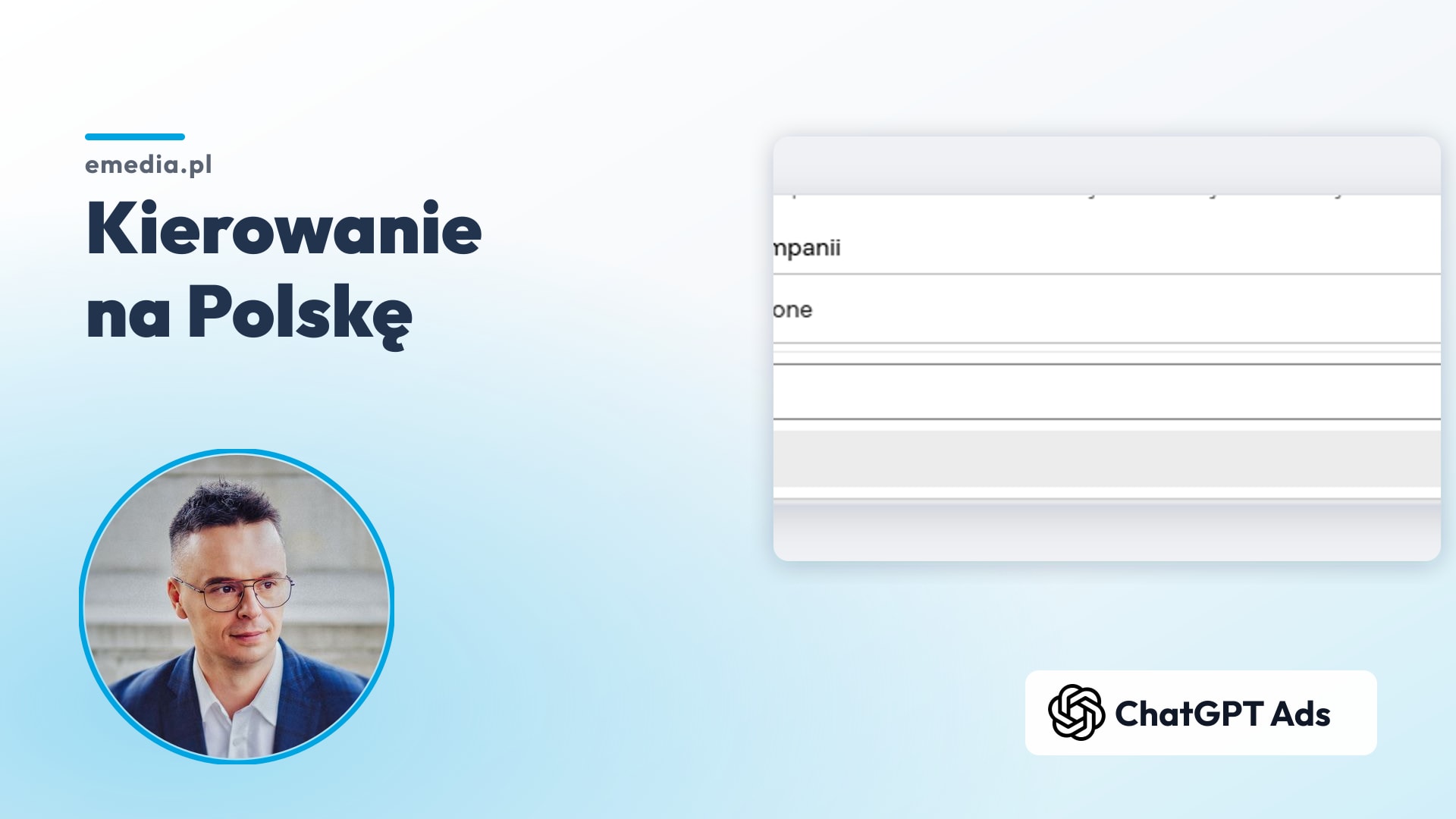 Kierowanie geograficzne w ChatGPT Ads
