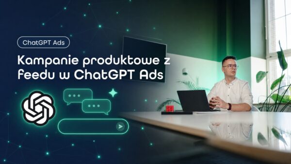 Okładka strony Kampanie produktowe z feedu w ChatGPT Ads. Grzegorz Wysocki, emedia