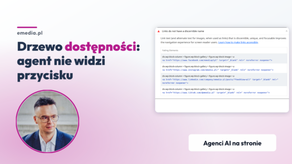 Jak poprawić dostępność strony w&nbsp;WordPressie, żeby&nbsp;agent AI znalazł każdy przycisk
