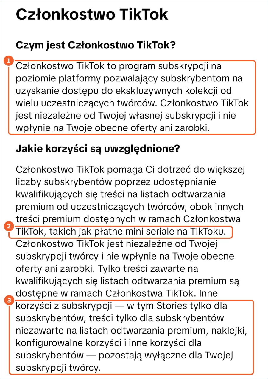 Opis programu Członkostwo TikTok w aplikacji TikTok