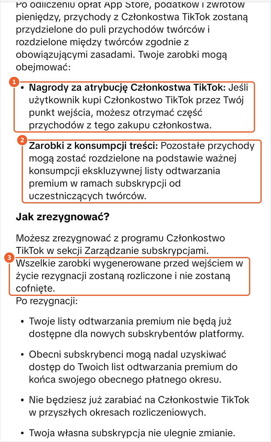 Zasady zarabiania twórców na Członkostwie TikTok i rezygnacji z programu