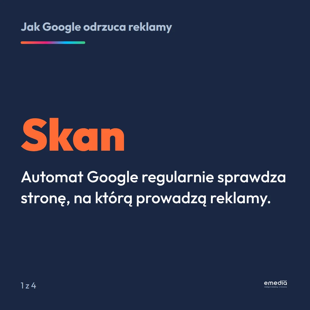 Skan: automat Google regularnie sprawdza stronę